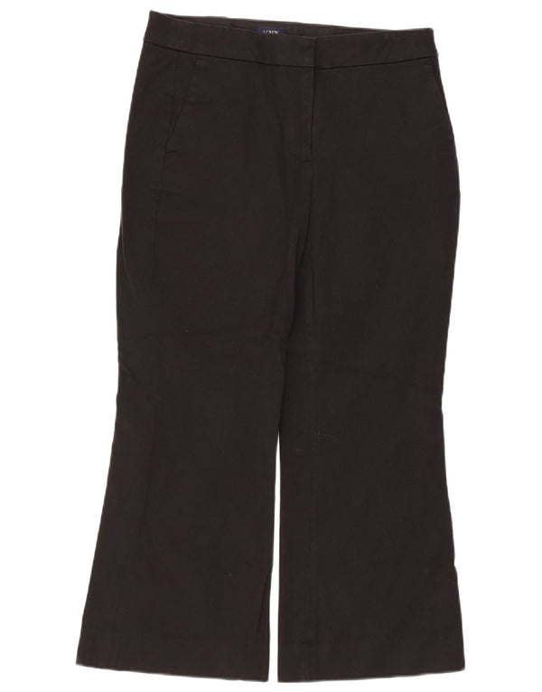 J. CREW Womens Cropped Trousers US 6 Medium W30 L24 Black Cotton