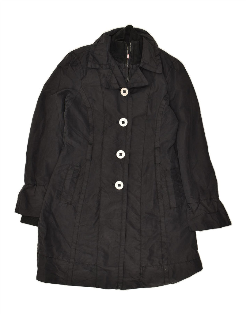 MAX & CO. Womens Windbreaker Coat UK 10 Small Black | Vintage Max & Co. | Thrift | Second-Hand Max & Co. | Used Clothing | Messina Hembry 