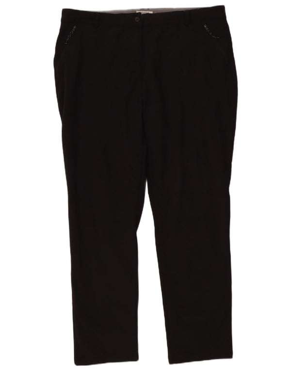Mountain Warehouse Womens Straight Chino Trousers UK 18 XL W38 L30 Black