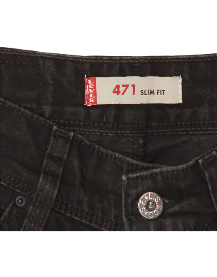 LEVI'S Womens 471 Slim Jeans W30 L28 Black Cotton Vintage Levi's and Second-Hand Levi's from Messina Hembry 