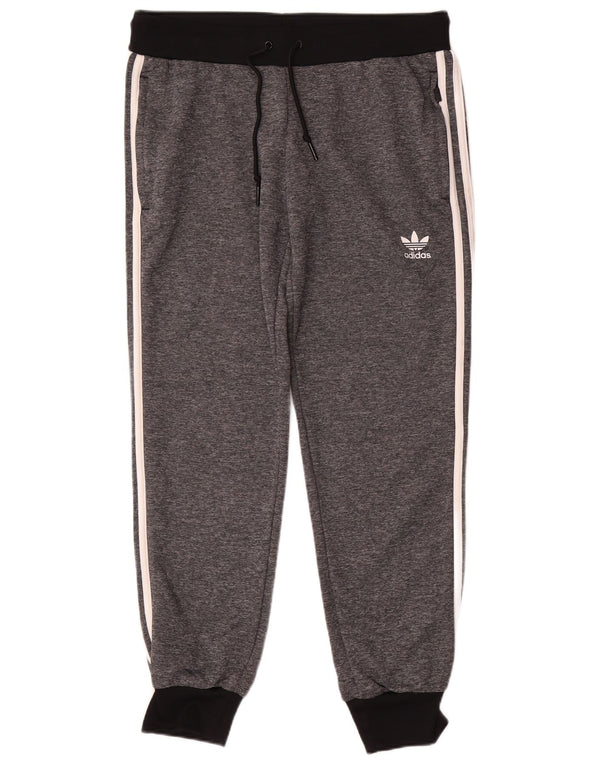 Adidas Womens Tracksuit Trousers Joggers UK 16 Large Grey Colourblock