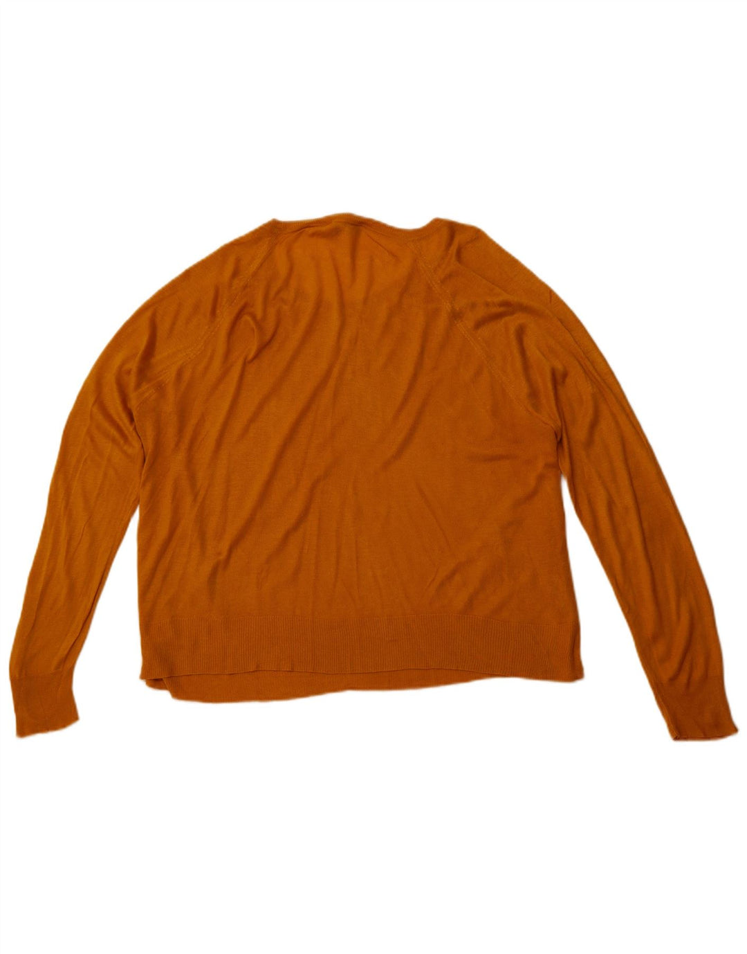 ZARA Womens Boat Neck Jumper Sweater UK 18 XL Orange Synthetic