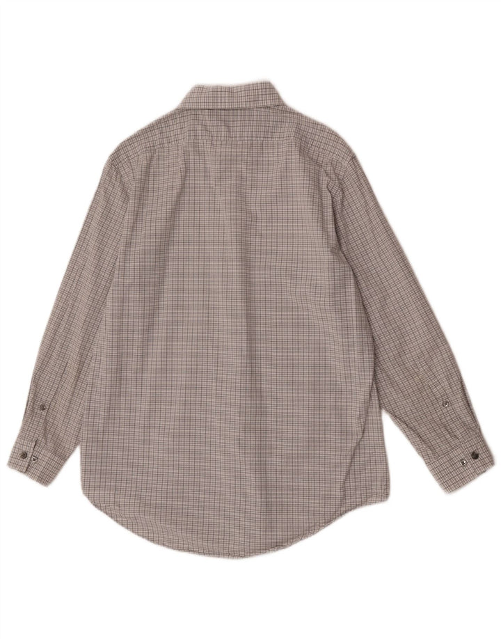 Calvin Klein Mens Slim Fit Shirt Size 15 1/2 Medium Grey Check