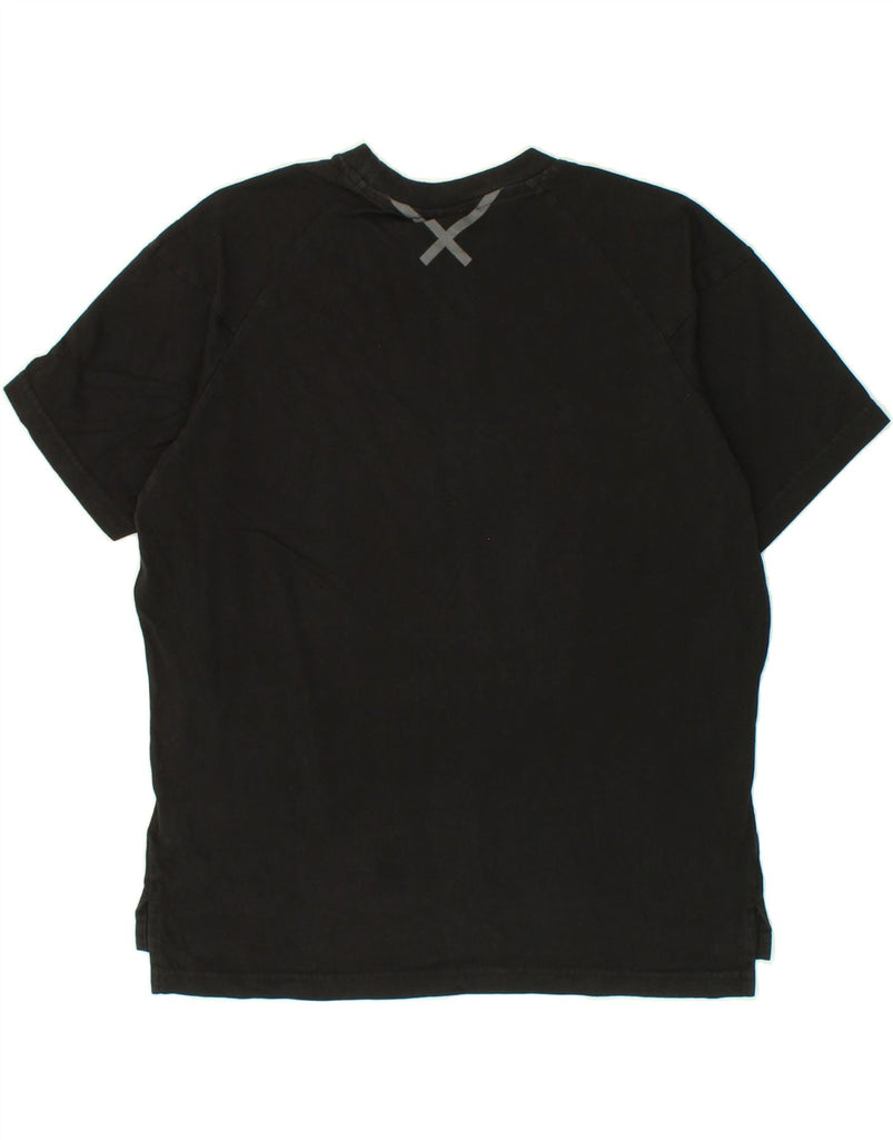 ADIDAS Womens T-Shirt Top UK 12 Medium Black Cotton | Vintage Adidas | Thrift | Second-Hand Adidas | Used Clothing | Messina Hembry 