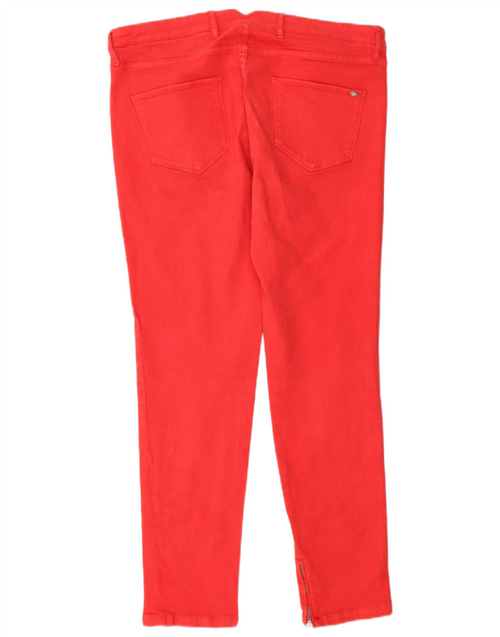 Massimo Dutti Womens Slim Fit Cropped Jeans EU 42 Large W32 L28 Red