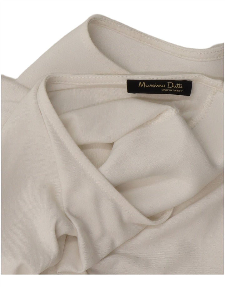 Massimo Dutti Womens Blouse Top UK 16 Large White Floral