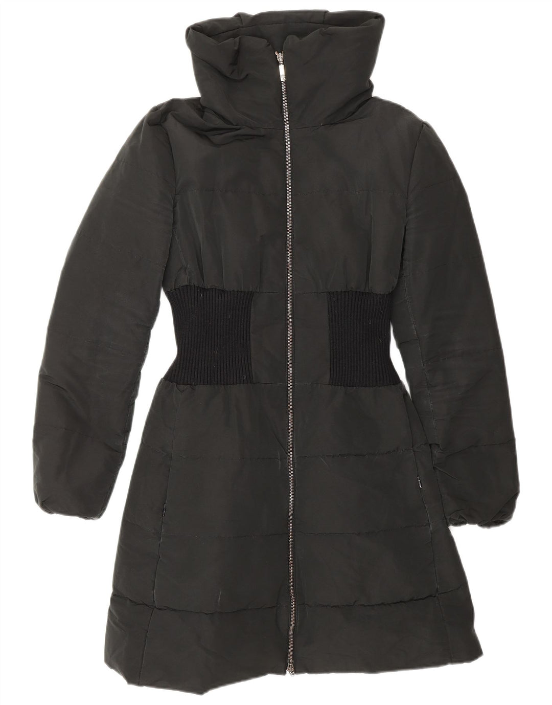 MONCLER Womens Padded Coat Size 1 Small Black Polyester Winter