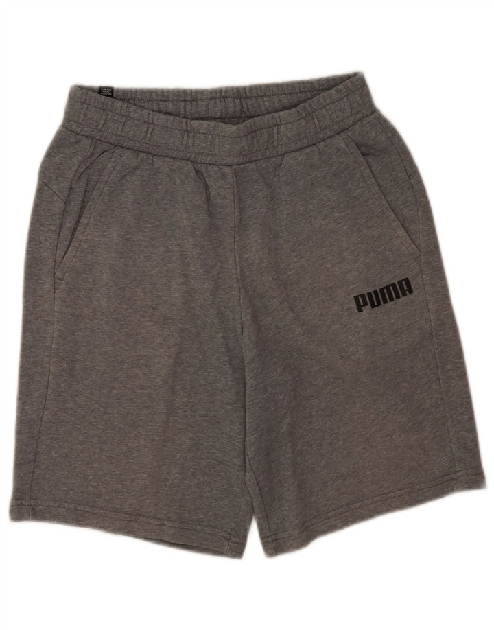 Puma Mens Sport Shorts Medium Grey Flecked Cotton