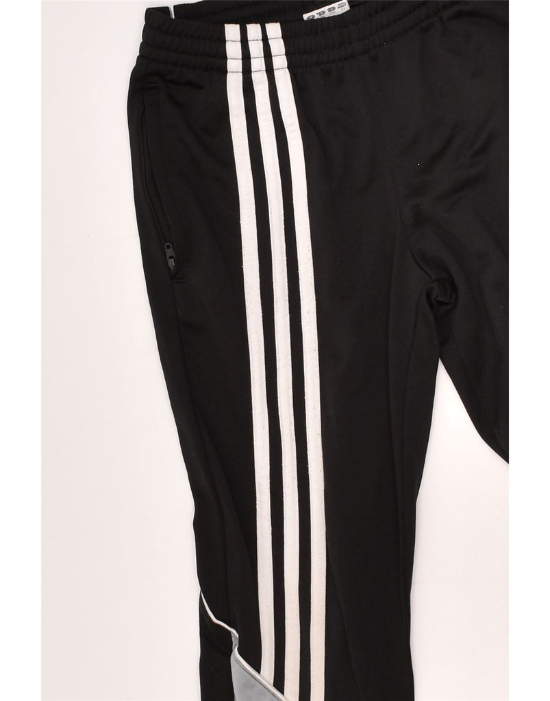 ADIDAS Boys Graphic Tracksuit Trousers Joggers 7-8 Years Black Polyester | Vintage Adidas | Thrift | Second-Hand Adidas | Used Clothing | Messina Hembry 