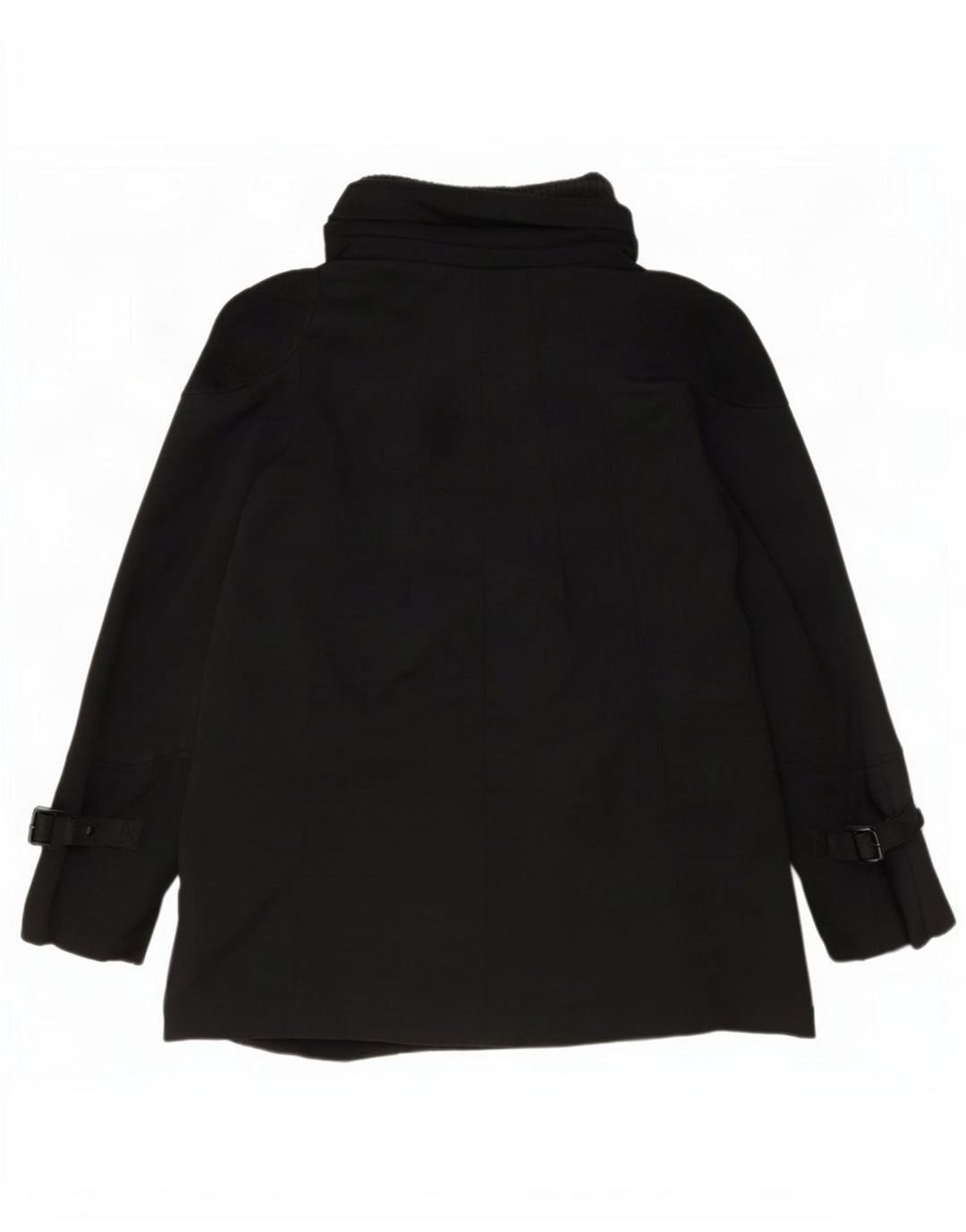 Zara Womens Short Overcoat UK 10 Small Black