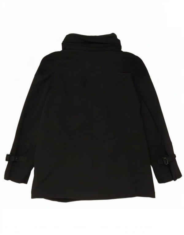 Zara Womens Short Overcoat UK 10 Small Black