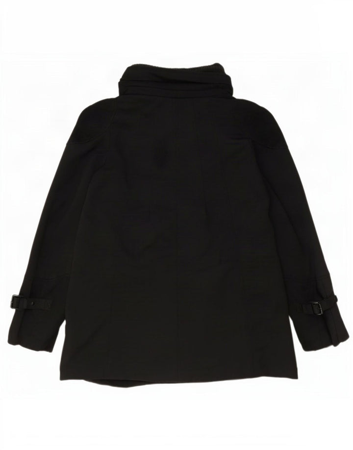 Zara Womens Short Overcoat UK 10 Small Black