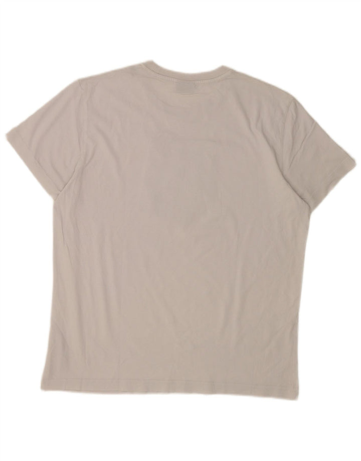 Diesel Mens Graphic T-Shirt Top XL White Cotton