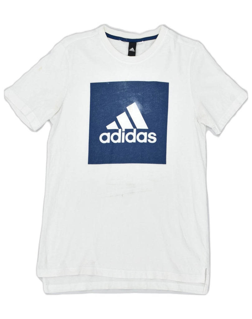 ADIDAS Mens Graphic T-Shirt Top Small White Cotton | Vintage | Thrift | Second-Hand | Used Clothing | Messina Hembry 