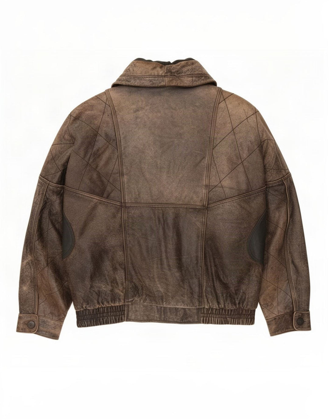 Rover&Lakes Mens Leather Jacket IT 52 XL Brown