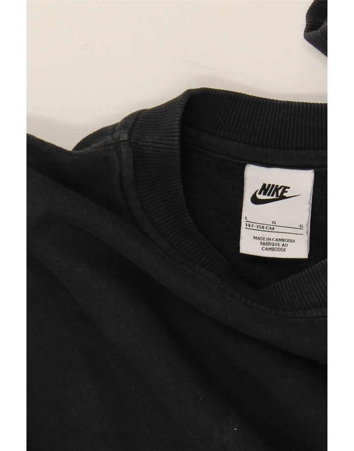 NIKE Boys Sweatshirt Jumper 12-13 Years Large Black