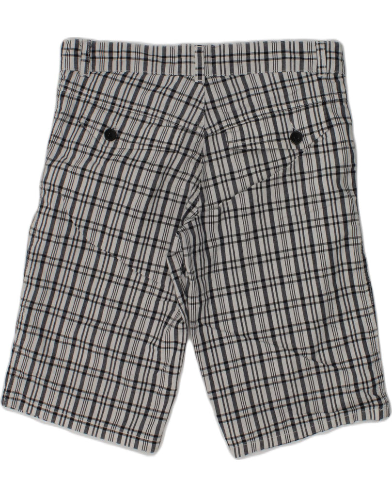 TRUSSARDI Boys Chino Shorts 10-11 Years W28 White Check Cotton | Vintage Trussardi | Thrift | Second-Hand Trussardi | Used Clothing | Messina Hembry 