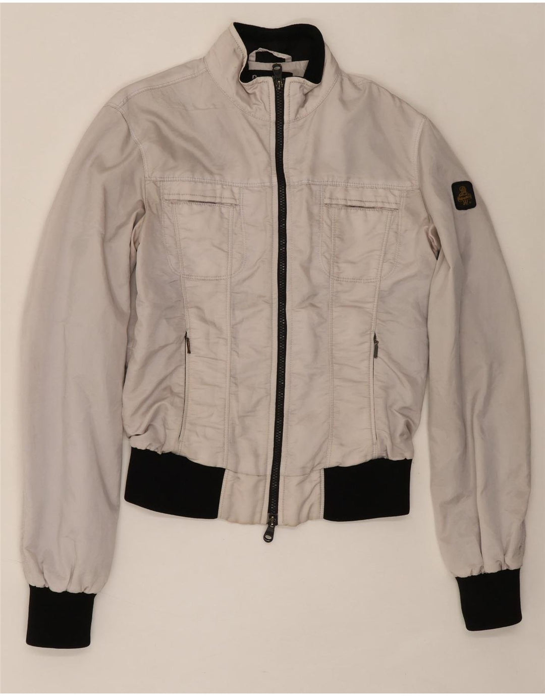 REFRIGIWEAR Womens Bomber Rain Jacket IT 44 Medium White Polyamide Vintage Refrigiwear and Second-Hand Refrigiwear from Messina Hembry 