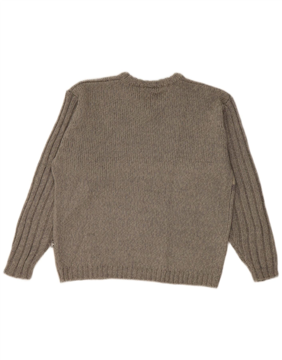 Tom Tailor Womens V-Neck Jumper Sweater UK 16 Large Grey Colourblock