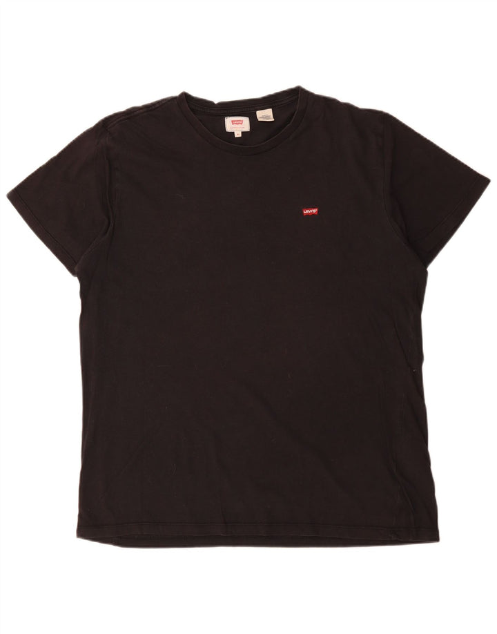 Levi's Mens T-Shirt Top XL Black Cotton