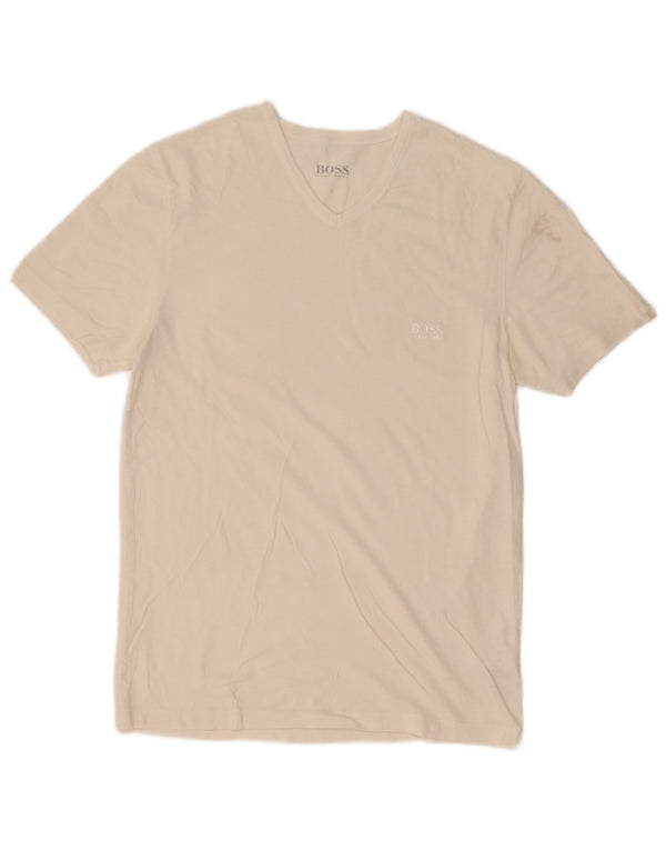 Hugo Boss Mens T-Shirt Top Small White Cotton