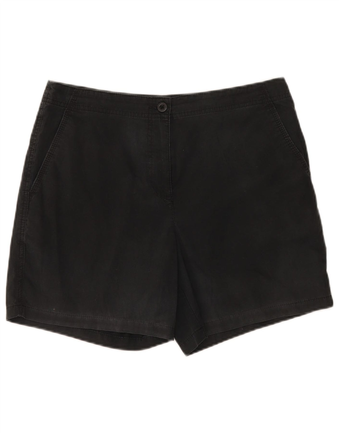 Marks & Spencer Womens Chino Shorts UK 12 Medium W32  Black Cotton