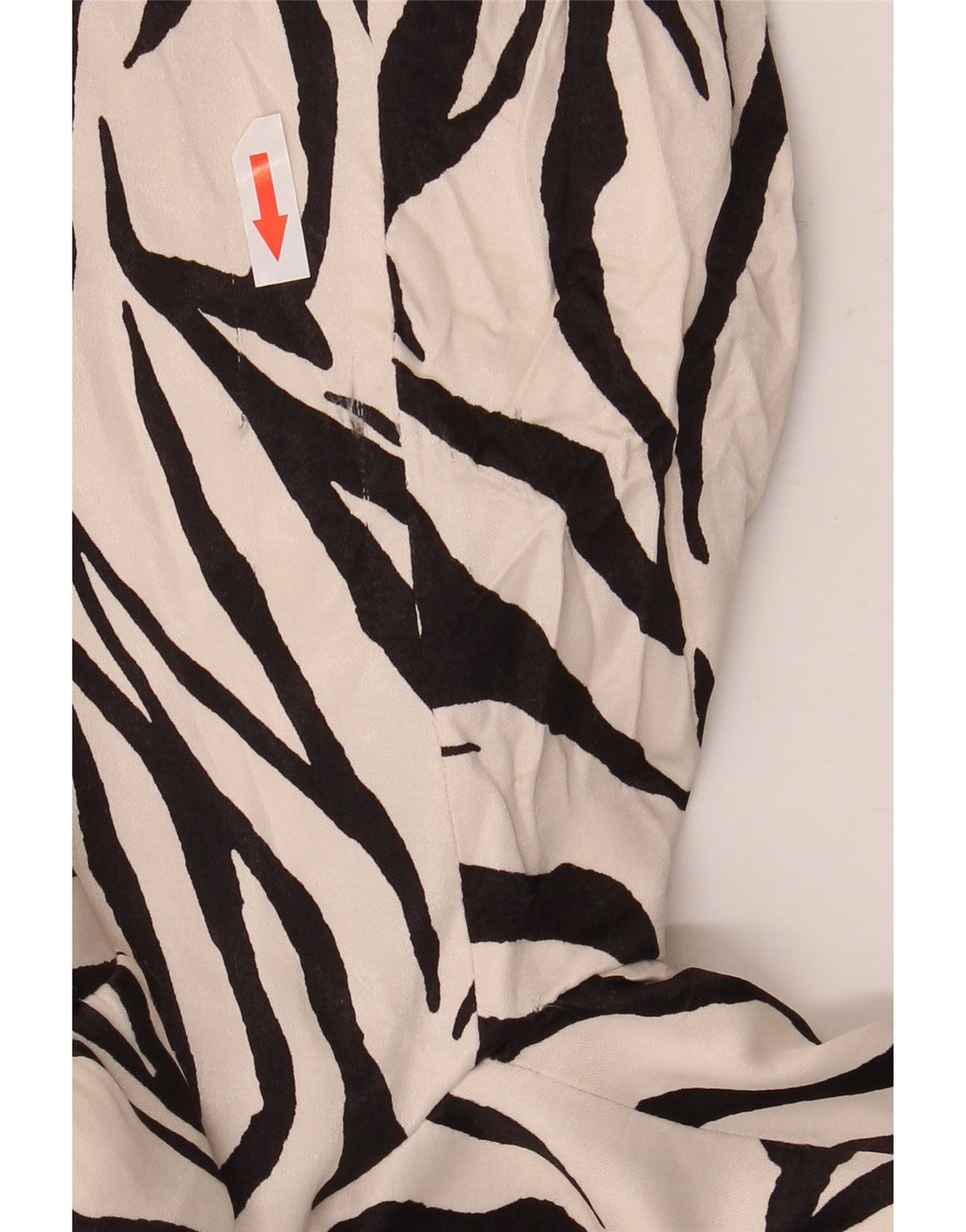 Zara Womens 3/4 Sleeve Open Blazer Jacket UK 14 Medium White Animal Print