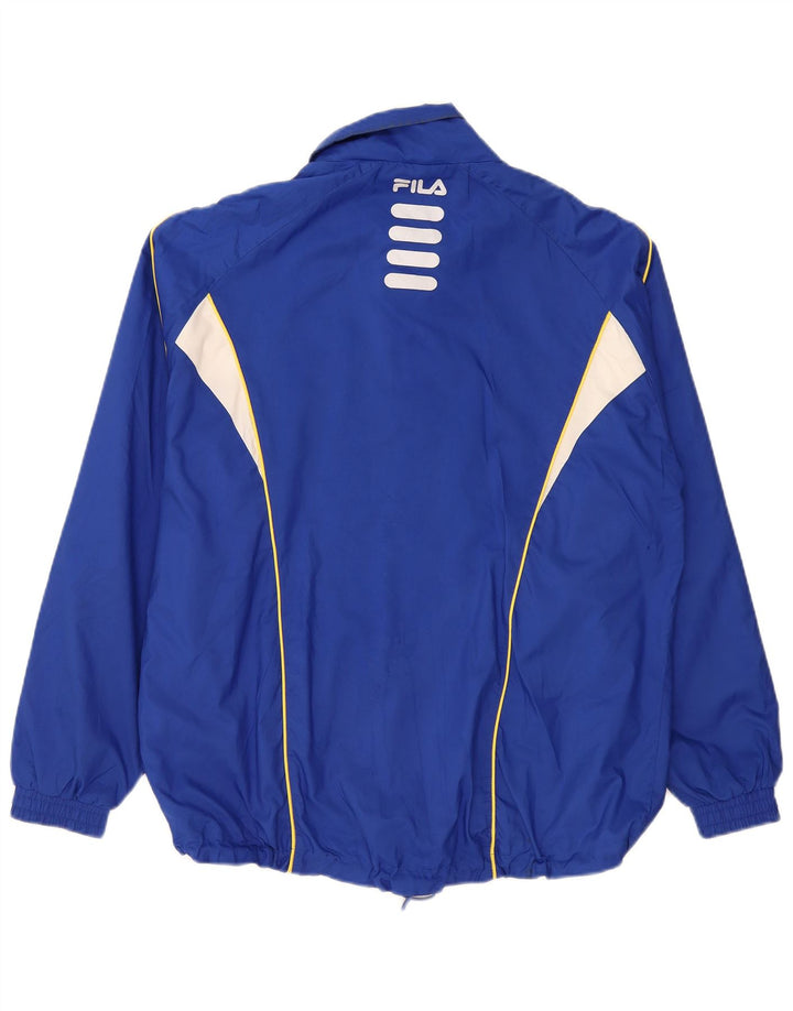 Fila Mens Rain Jacket UK 38 Medium Blue Colourblock Polyester