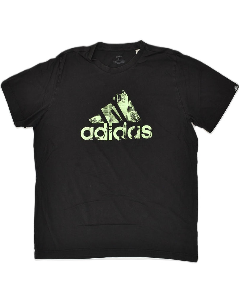 ADIDAS Mens Graphic T-Shirt Top Large Black | Vintage Adidas | Thrift | Second-Hand Adidas | Used Clothing | Messina Hembry 