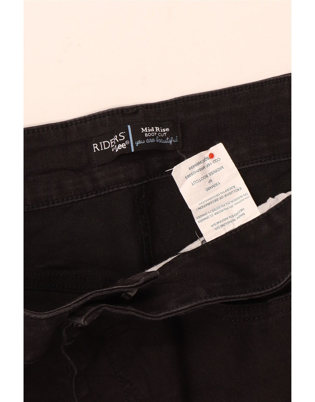 Lee Womens Riders Mid Rise Bootcut Jeans US 8 Medium W30 L29 Black Cotton