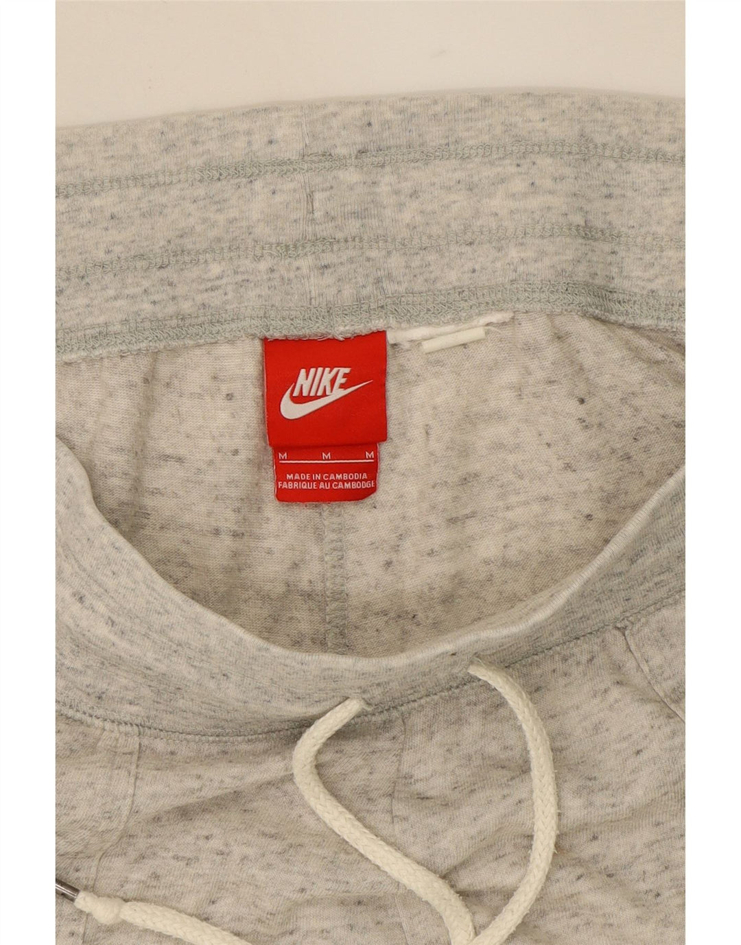 NIKE Womens Sport Shorts UK 14 Medium Grey Flecked Vintage Nike and Second-Hand Nike from Messina Hembry 