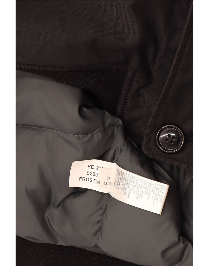 Aigle Mens Hooded Bomber Jacket UK 38/40 Medium Black Cotton