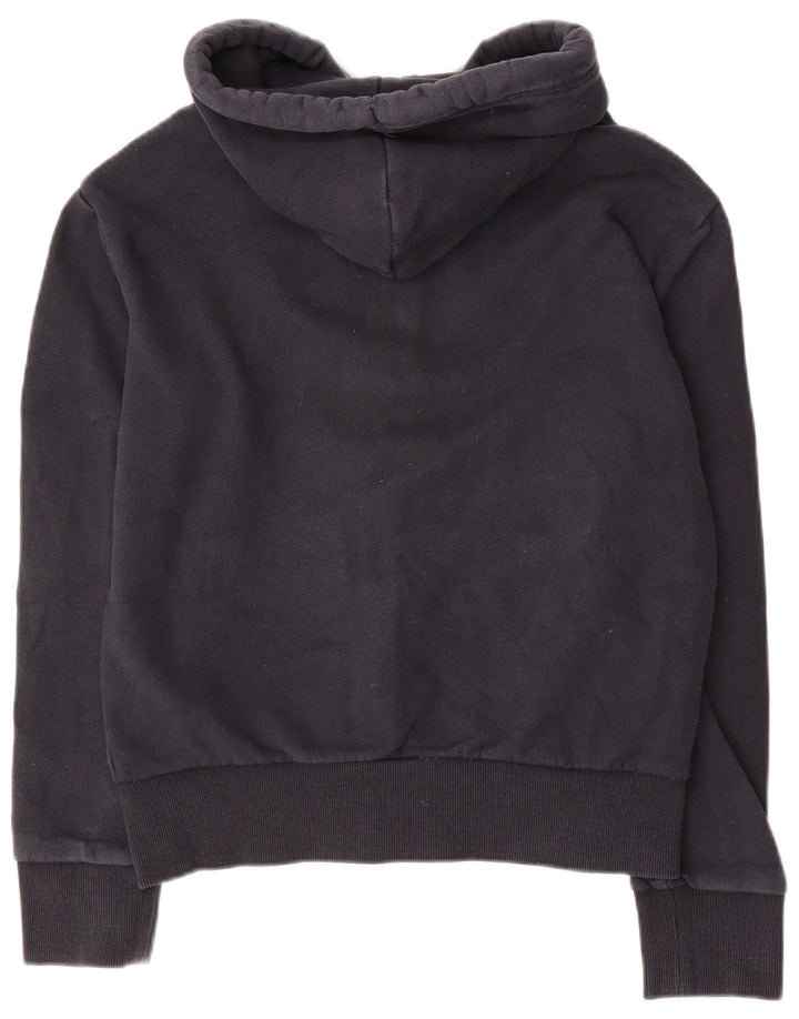 Superdry Mens Zip Hoodie Sweater Medium Navy Blue Cotton