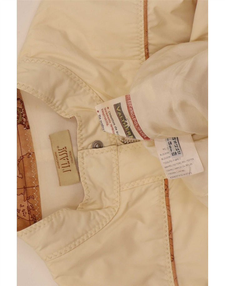 ALVIERO MARTINI Womens Utility Jacket UK 16 Large Off White Polyester