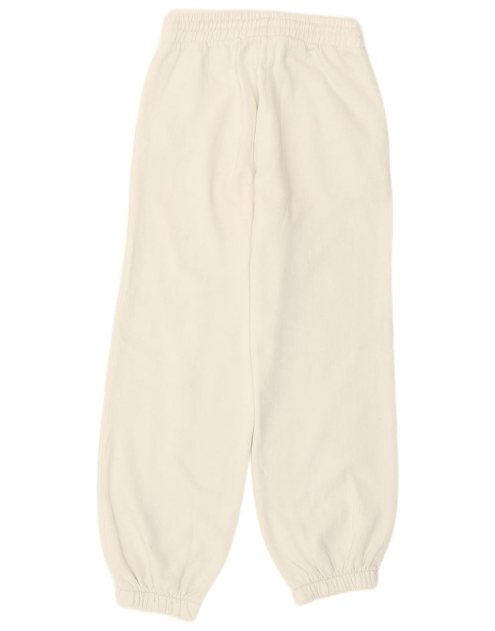 Zara Womens Tracksuit Trousers Joggers UK 8 Small  White Cotton