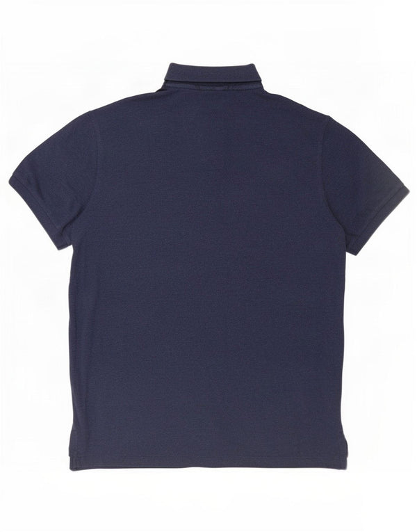 Polo Ralph Lauren Mens Custom Slim Fit Shirt Large Navy Blue Cotton