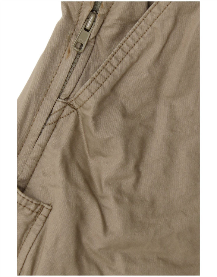 Eddie Bauer Mens Straight Cargo Trousers W33 L32 Beige Cotton