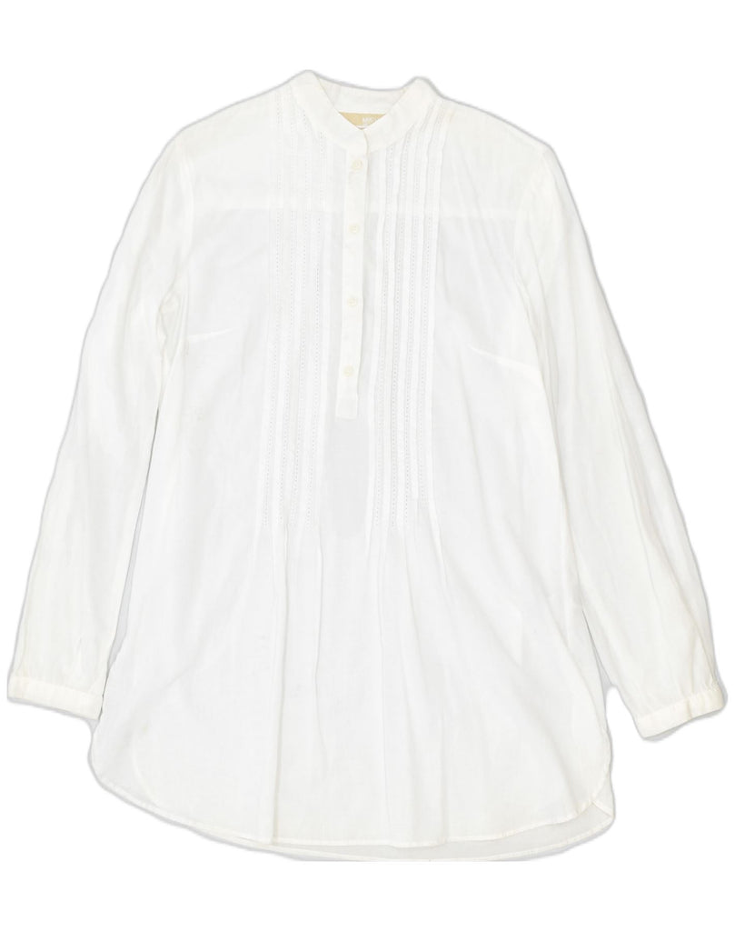 MICHAEL KORS Womens Blouse Top UK 10 Small White Cotton | Vintage | Thrift | Second-Hand | Used Clothing | Messina Hembry 