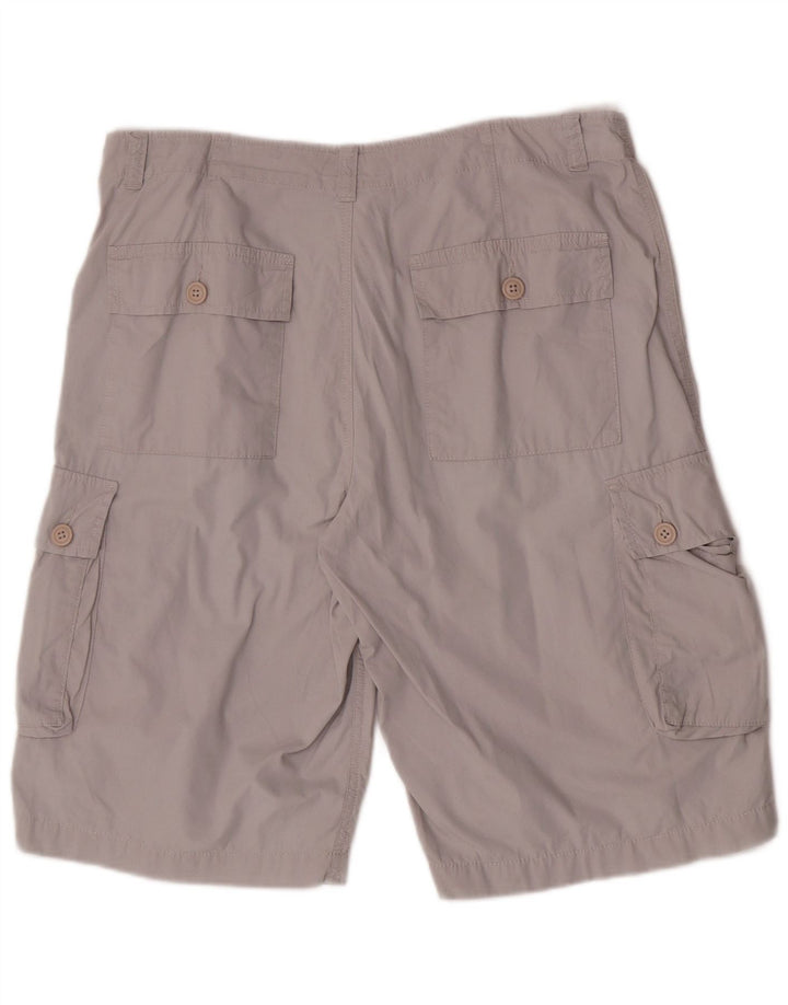 Marks & Spencer Mens Blue Harbour Cargo Shorts W36 Large Grey Cotton