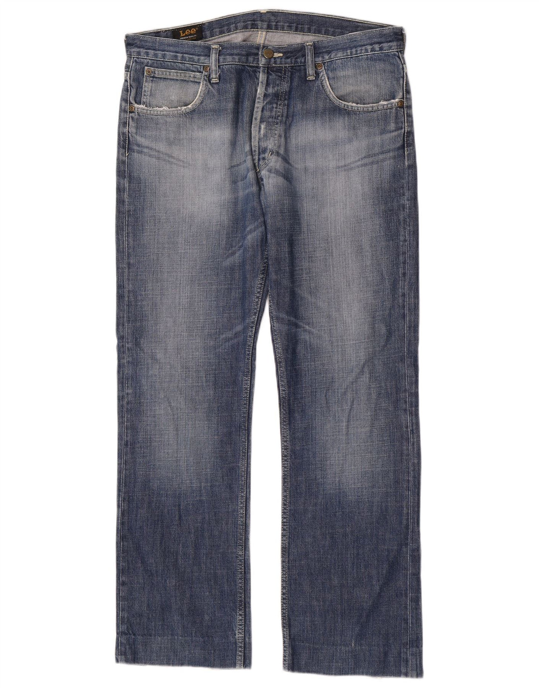 Lee Mens Freeburn Straight Jeans W34 L30 Blue Cotton