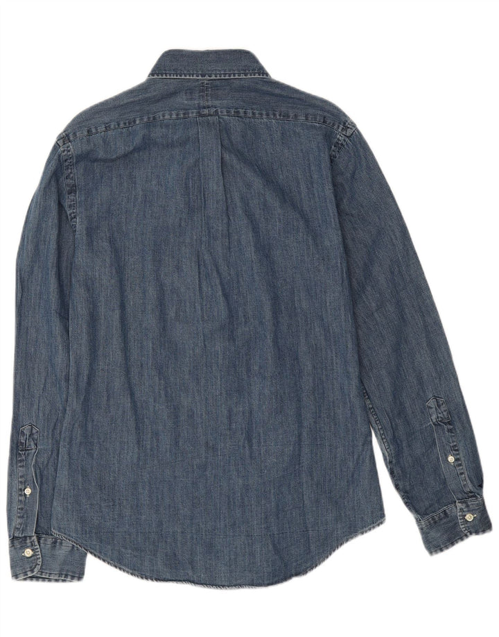 Ralph Lauren Mens Slim Fit Denim Shirt Medium Blue Cotton