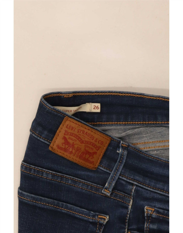 Levi's Womens 710 Super Skinny Jeans W26 L28 Navy Blue