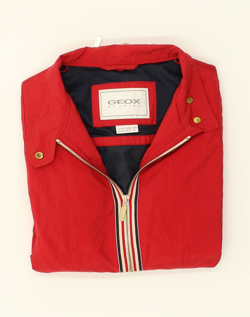 GEOX Womens Bomber Jacket UK 8 Small Red Polyester | Vintage Geox | Thrift | Second-Hand Geox | Used Clothing | Messina Hembry 