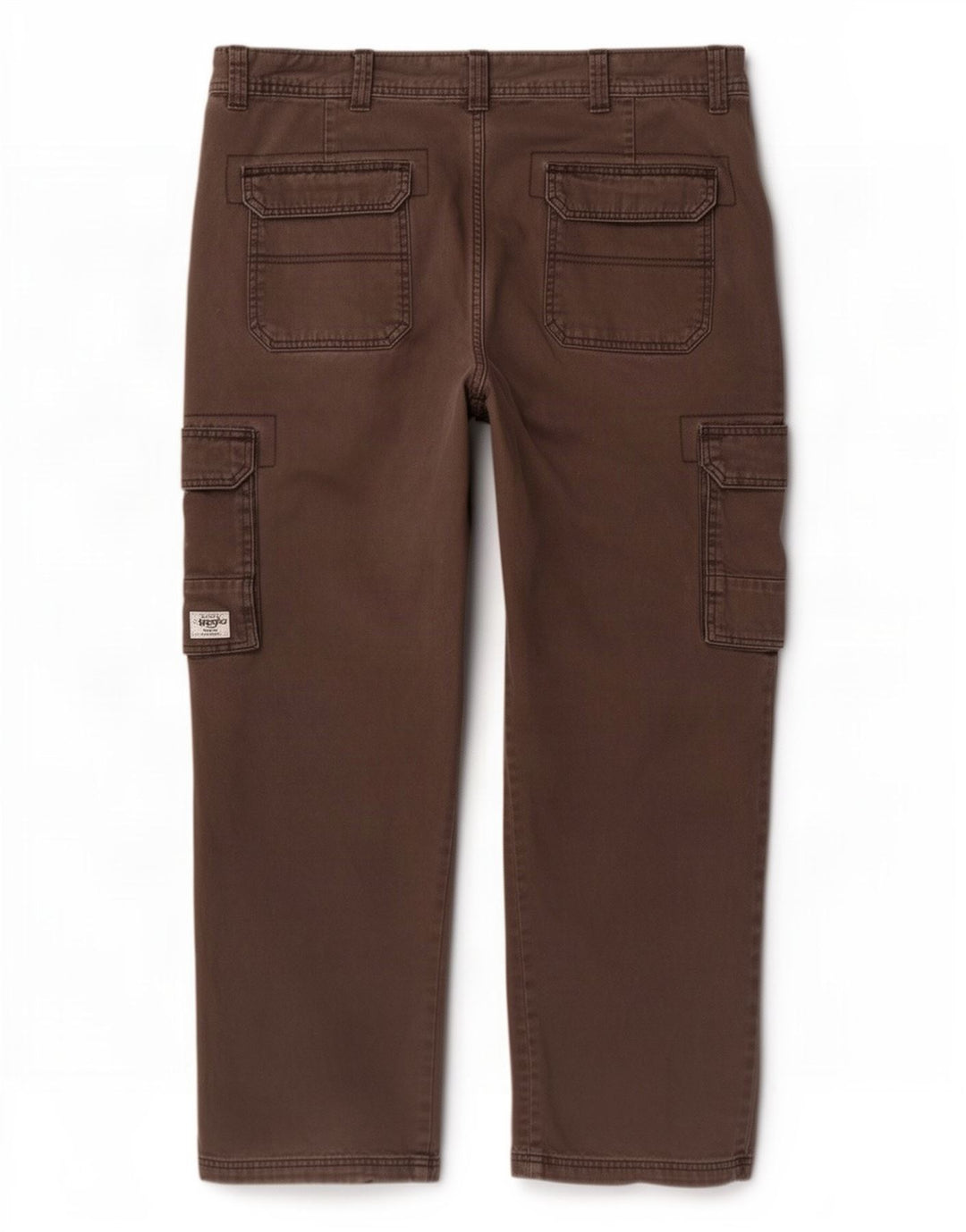 Wrangler Mens Straight Cargo Trousers W38 L29 Brown Cotton