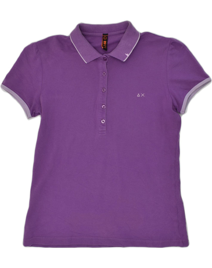 SUN68 Girls Polo Shirt 12-13 Years Large Purple Cotton | Vintage Sun68 | Thrift | Second-Hand Sun68 | Used Clothing | Messina Hembry 