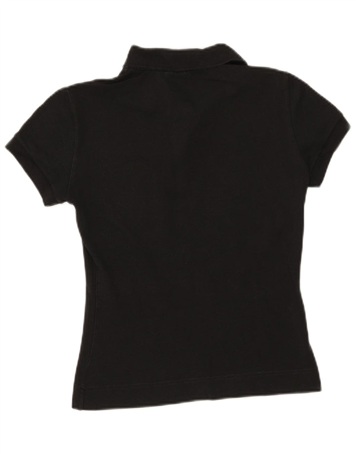Lacoste Womens Polo Shirt Size 38 Medium Black Cotton
