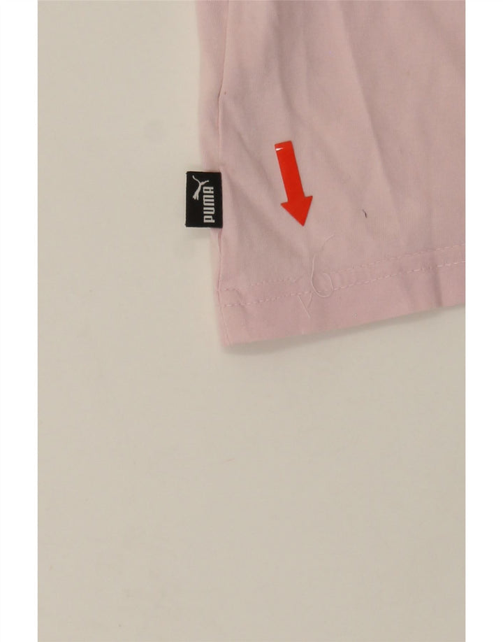 PUMA Womens Graphic Vest Top UK 12 Medium  Pink Vintage Puma and Second-Hand Puma from Messina Hembry 