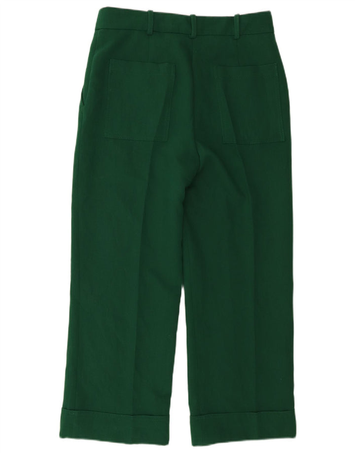 Zara Womens Straight Suit Trousers Small W26 L25 Green