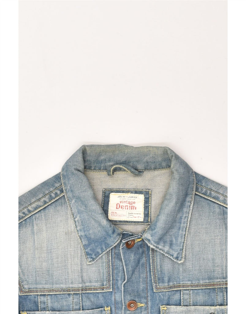 JACK & JONES Mens Denim Jacket UK 40 Large Blue Cotton | Vintage Jack & Jones | Thrift | Second-Hand Jack & Jones | Used Clothing | Messina Hembry 