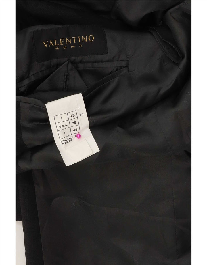 Valentino Mens 3 Button Blazer Jacket IT 48 Medium Grey Wool